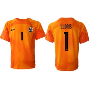 Frankrig Hugo Lloris #1 Målmand Replika Hjemmebanetrøje VM 2022 Kortærmet